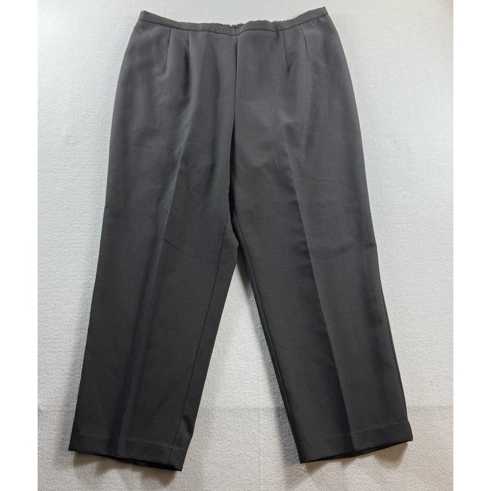 R&K Originals Pants Womens 20W Black Crepe Pleated Elastic Waist Dress Work